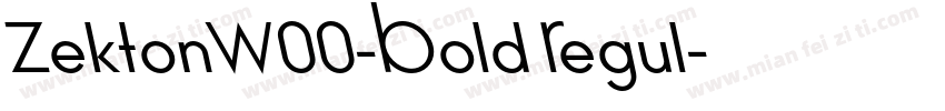 ZektonW00-Bold Regul字体转换